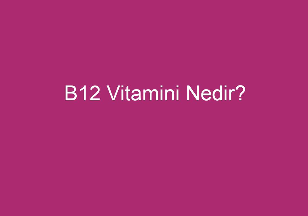 B12 Vitamini Nedir?