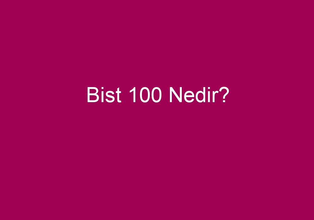 Bist 100 Nedir?