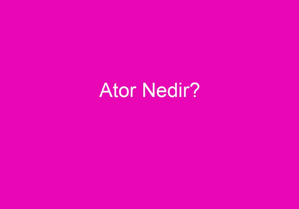 Ator Nedir?